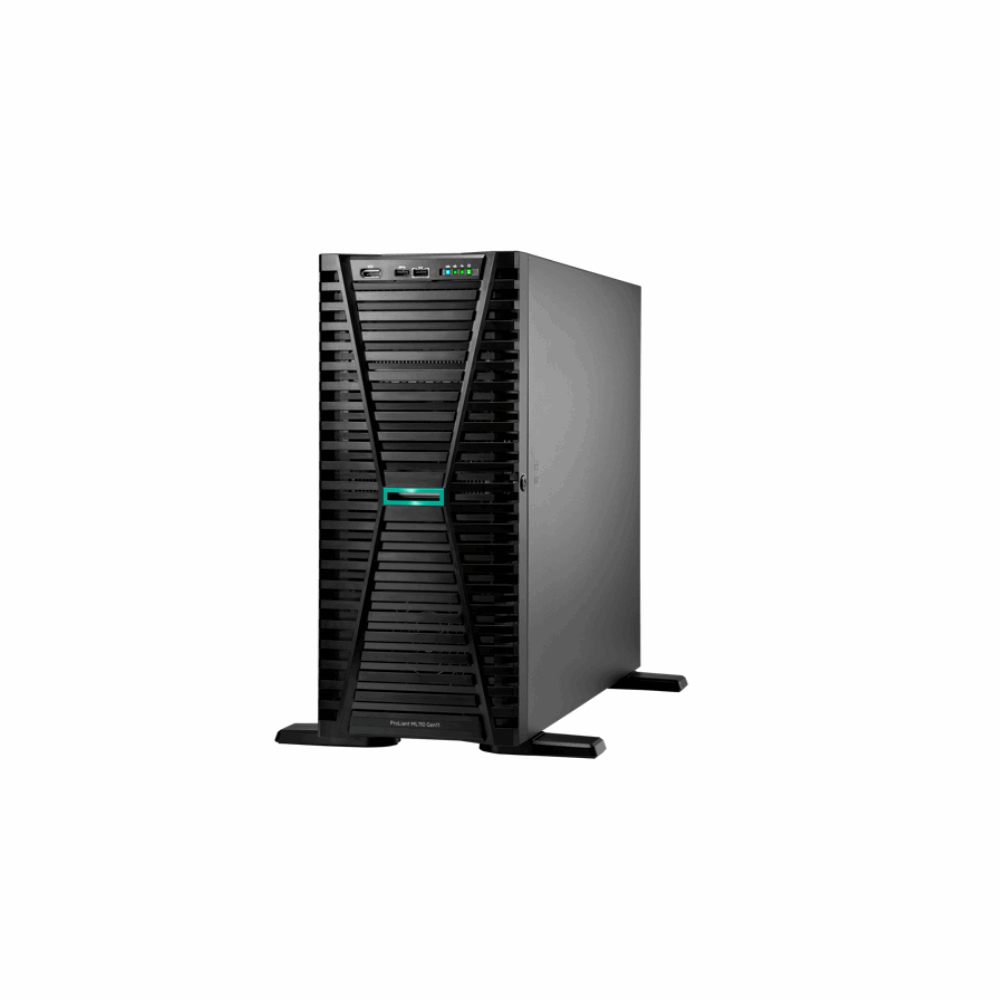 HPE ProLiant ML110 Gen11 3508U 2.1GHz 8c 1P 32GB-R 4LFF VROC 2TB HDD 1x500W RPS IN Tower Server